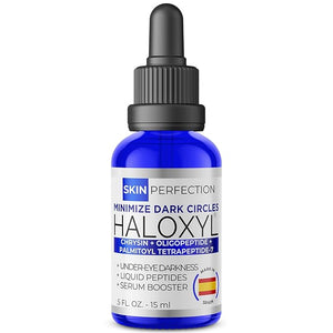 Skin Perfection Haloxyl Anti-aging Under-eye Diy Serum Booster Peptides for Dark Circles Discolorations Blue Passion Flower .5 Oz 300 Drops