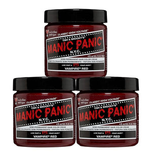 MANIC PANIC Classic Vampire Red Semi Permanent Hair Color - Deep Blood Red Hair Dye for Women &amp Men That Lasts 4-6 Weeks - Vegan Ammonia &amp Cruelty-Free - Create &amp Mix Custom Shades (4oz /