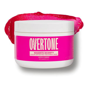 oVertone Color Depositing Conditioner - 8 oz Semi Permanent Hair Color with Shea Butter &amp Coconut Oil - Vegan Cruelty-Free - Extreme Magenta