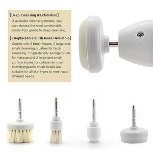 Elitzia Deep Cleaning Brush Set Skin Care Portable Electric Facial Scrub Brush ETLW019B