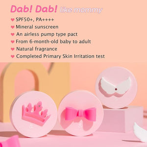 peach and Baby Kids Mineral Sun Cushion SPF50+ PA++++ (Pink Tiara)