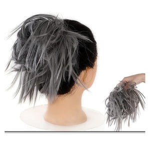 SONGCHAO Fake Hair Bun Messy Bun Hair Slice Ponytail Hair Extensions with Elastic Rubber Band Synthetic Fluffy Bun Women Wig Hair Bun Hair Accessories (Color : 0020)