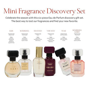 Victoria's Secret Mini Eau de Parfum Discovery Gift Set: Bombshell, Bombshell Magic, Tease, Bare, Very Sexy, &amp; Heavenly