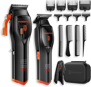 Professional Hair Clippers for Men 9000 RPM Magnetic Motor DLC Blades Cordless Hair Cutting Clippers and Trimmers Set Haircut Kit Perfect for Barber Fades Christmas Gifts for Men