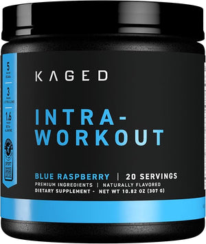 Kaged Intra-Workout Powder In-Kaged BCAAs L-Citrulline &amp Beta-Alanine for Endurance 124mg Organic PurCaf Caffeine Coconut Water Powder 20 Servings Blue Raspberry