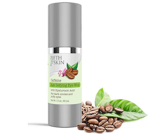 Fifth &amp Skin Caffeine Eye Cream ? Made in USA! Eye Whip - 1 OZ - Natural - Organic ? Vegan &amp Cruelty Free ? for Puffy Eyes Dark Circles Fine Lines - w/Hyaluronic Acid
