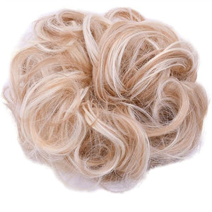 FRANCES Fake Hair Bun 1 Pack Synthetic Donut Bun Messy Bun Hair Slices Curly Wavy Headbands Women Bun Wig Synthetic Wig Hair Extensions Hair Accessories (Color : 18H613)