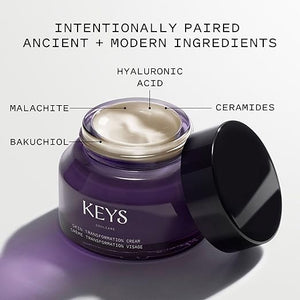 Keys Soulcare Skin Transformation Cream Fragrance-Free Lightweight Daily Moisturizer Hydrates &amp Plumps Dry Skin with Ceramides &amp Hyaluronic Acid