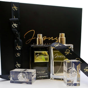 Miami Night Passion &amp Golden Sensation Perfume Set ? Fragrances for Him &amp Her (50ml each) | Floral Citrus &amp Woody Aromatic Notes | Luxury &amp Elegance by Jasny Fragrance