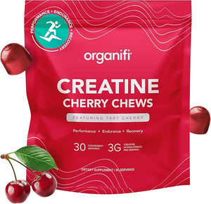 Organifi Creatine Chews - Premium Cherry Chews to Perform Look and Feel Better 30-Day Supply