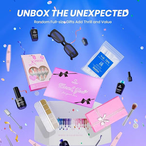 Beetles Jelly Gel Nail Polish Set - Christmas Gift Box Nude Sands Collection 75 PCS Jelly Nail Polish Kit Nude Pink Milky White Glitter Silver Cat Eye Base Glossy Matte Top Coat Winter Gift for Women