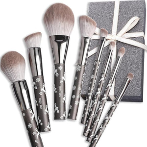Natural Goat Hair Makeup Brush Set Professional Snowflake Cosmetic Brushes Makeup Set Natural Makeup Brushes Natural Bristle Makeup Brushes Natural Hair Makeup Brushes Set Professional.