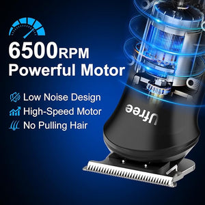 Ufree Beard Trimmer Hair Clippers Mens Shaver Electric Razor Hair Trimmer for Men Cordless Barber Clippers and Trimmers Set Hair Cutting Kit for Men Grooming Gifts Black