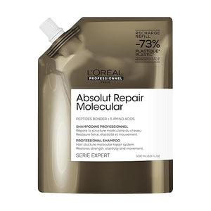 L'Or?al Professionnel Paris Absolut Repair Molecular Shampoo - Repairs Damage &amp Restores Strength For All Damaged Hair With Peptide Bonder &amp Amino Acids Sulfate-Free