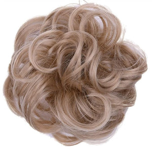 FRANCES Fake Hair Bun 1 Pack Synthetic Donut Bun Messy Bun Hair Slices Curly Wavy Headbands Women Bun Wig Synthetic Wig Hair Extensions Hair Accessories (Color : 14)