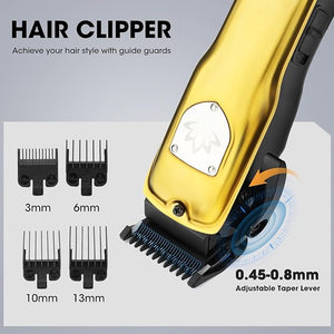 Professional Hair Clippers for Men Barber Clippers and Trimmers Set Foil Shavers for Men 4 in 1 Cordless Hair Clippers Set Hair Cutting Kit Barber kit with LED Display