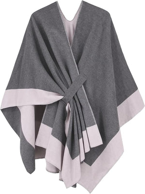 Moss Rose Women's Shawl Wrap Poncho Ruana Cape Open Front Cardigan Shawls for Fall Winter