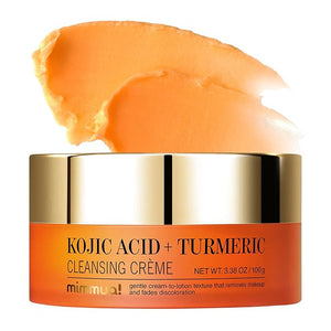 KOJIC ACID TURMERIC CLEANSING CR?ME | Balm to Oil Cleanser | Makeup Remover Cleansing Cream | No Eye Stinging | Helps Even Tone &amp; Fade Hyperpigmentation w/Consistent Use 100ml / 3.38 Fl Oz