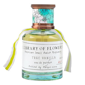 Library of Flowers True Vanilla Eau de Parfum 1.69 Fl. Oz. Bergamot Dark Vanilla &amp Amber Scented Women's Perfume Luxury Fragrance Spray for Women