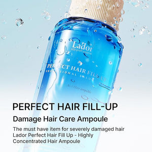LADOR Perfect Hair Fill-Up Intensive Keratin Deep Conditioner Hair Treatment Collagen Protein Effective Hair Mask Pack for Color Treated Dry Fine Thin Hair Care Korean