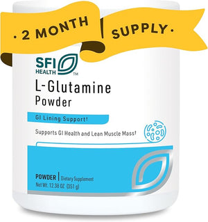 Klaire Labs SFI Health L Glutamine Powder - 5000mg Free-Form &amp Hypoallergenic Amino Acid - Supports Muscle Recovery Immune Support and GI Health - Non Dairy &amp Gluten Free (351 G / 60 Servings