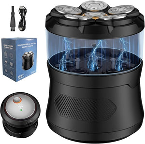 Bald Hair Clipper Hair Trimmer for A Bald Head Beard Shaver Magnetic Six-Blade Head Easy to Clean USB Charging Two-Speed Settings Extra-Long Battery Life an Ideal Gift for Fathers and Men