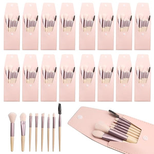16 Sets Travel Makeup Brush Set Synthetic Fiber Face Foundation Make up Brushes Bridesmaid Gift with Travel Makeup Bag for Wedding Bridal Shower Favors Bachelorette Party Gift (Ivory Beige)