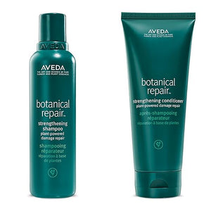 Aveda Botanical Repair Strengthening Shampoo &amp Conditioner Gift Set | Strengthens &amp Repairs Damaged Hair | Helps Prevent Breakage | Bond-Building | Silicone Free | Includes 2 Full Size Product