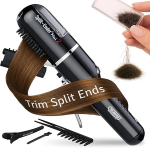 Split-Ender Mini 2 ? Original Cordless Split End Hair Trimmer for Dry Damaged Brittle Curly Frizzy or Straight Hair ? Rechargeable Hair Clipper Home Styling Tool for Split Ends (Black)
