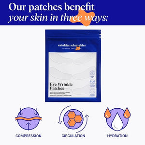 Wrinkles Schminkles Under Eye Wrinkle Patches | Smooth Eye Wrinkles Crows Feet &amp Dark Circles Overnight | 6 Pairs Reusable Medical Grade Silicone Patches