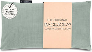 BADESOFA¢ç Luxury Bath Tub Pillow for Feet | Premium-Quality Materials | Comfortable &amp Quick-Drying | Washable Bath Cushion in Green | Home Spa Accessories | Universal Fit for Any Bathtub