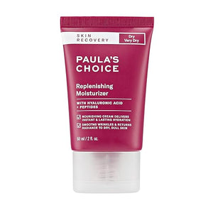 Paula's Choice SKIN RECOVERY Replenishing Face Moisturizer Cream Daily Facial Moisturizer with Hyaluronic Acid &amp Peptides Face Lotion for Dry Sensitive Skin Fragrance-Free 2oz