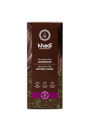 khadi NATURAL HAZEL Natural Hair Color - Hair Color for shiny to rich chocolate brown - plant hair color - 100% herbal &amp natural - 3.5 oz