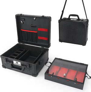 Large Barber Carrying Case Hairdresser Tool Box Organizer Traveling Case Portable Travel Barber Suitcase for Hair Stylist Pet Groomer Beauty Salon Makeup Artist
