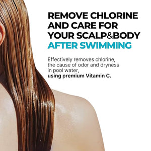 Chlorine Removing Shampoo &amp Body Wash Set for Swimmers | Vitamin C | Clarifying Hydrating Refreshing | Free of Sulfates Silicones Parabens (10.58 oz each)
