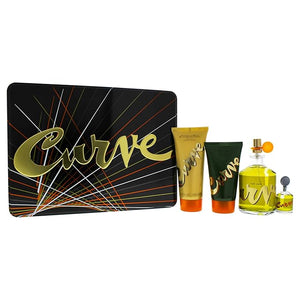 LIZ CLAIBORNE CURVE 4 PIECE GIFT SET - 4.2 OZ COLOGNE SPRAY NEW Box for Men