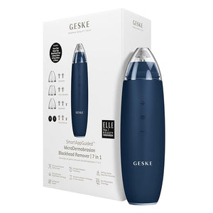GESKE SmartAppGuided¢â MicroDermabrasion Blackhead Remover | 7 in 1 | Blackhead Remover | Electric Pore Cleaner | Innovative Vacuum Cup | Beauty Tool | Skin Cleansing Device | Skincare Device