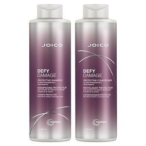 Joico Defy Damage Protective Shampoo &amp Conditioner Set | For Color-Treated Hair | Strengthen Bonds &amp Preserve Hair Color | With Moringa Seed Oil &amp Arginine