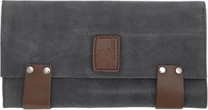 VOCOSTE Roll Up Scissors Bag Durable &amp Foldable Salons Tool Pouch with Multi-Pockets Hair Scissor Shears Cases for Hair Stylists Gray