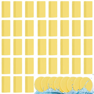 Mifoci 960 Pieces Yellow Compressed Facial Sponges for Estheticians Makeup Removal Sponge Pads for Women Spa Exfoliating Face