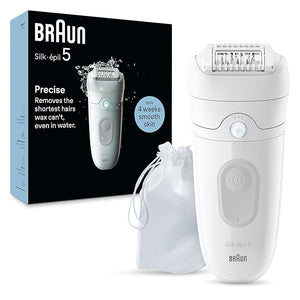 Braun Epilator Silk-?pil 5, Hair Removal Device, Women Shaver &amp; Trimmer, Wet and Dry, Includes Skin Contact Cap, SE5-011, Grey