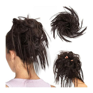 Hair Accessories Synthetic Bun Ponytail Hair Extensions Headband Messy Bun with Elastic Rubber Band Ponytail Wig Hair Bun for Women Hair Pieces For Women(4#)