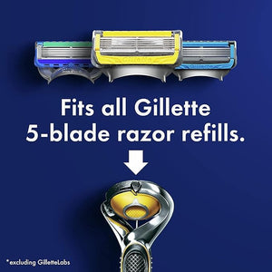 Gillette ProGlide Shield Men's Razor 5 Bladed Razor with Precision Trimmer Comfortglide Lubrication Glide and Comfort Handle + 4 Blade Refills Holiday Gifts for Men