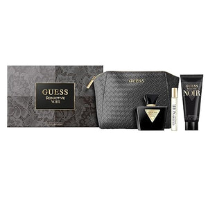 Guess Seductive Noir for Women - 4 Pc Gift Set 2.5oz EDT Spray 0.5oz EDT Spray 3.4oz Body Lotion Pouch