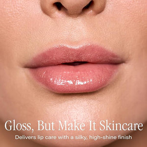 SKINN Luminous Blush Lip Oil - Support Collagen Production, Smooth Lines &amp; Soothe Dry Cracked Lips - Hydrating Clear Lip Oils - Improve Skin's Elasticity, Texture &amp; Glow - Vitamin C &amp; Manu