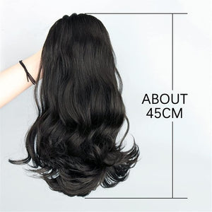 GSOUL Hair Bun Pieces for Women 18 Inch Synthetic Long Curly Wavy with Drawstring Bun Wig Ponytail Hair Extensions Women Accessories