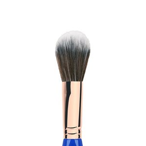 Bdellium Tools Professional Makeup Brush - Golden Triangle 985 Duo Fibre Powder - With All Vegan and Soft Synthetic Fibers For Lightweight Powder Application (Blue 1pc)