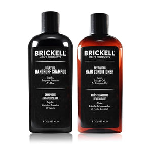 Brickell Men¡¯s Daily Relieving Hair Care Routine, Dandruff Shampoo and Conditioner Set For Men, All Natural and Organic, Scented