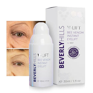 Beverly Hills V-Lift Instant Eye Lift and Eye Tuck Bee Venom Serum for Puffy Eyes Dark Circles Wrinkles and Under Eye Bags Treatment for Women and Men | 30mL (120 Day Supply)