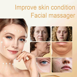 Face Massager Tool 4 Color Modes Red Light Therapy for Face Neck Skin Care at Home Gua Sha Facial Tools White